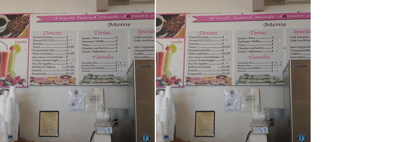 Fresh Donuts Menu