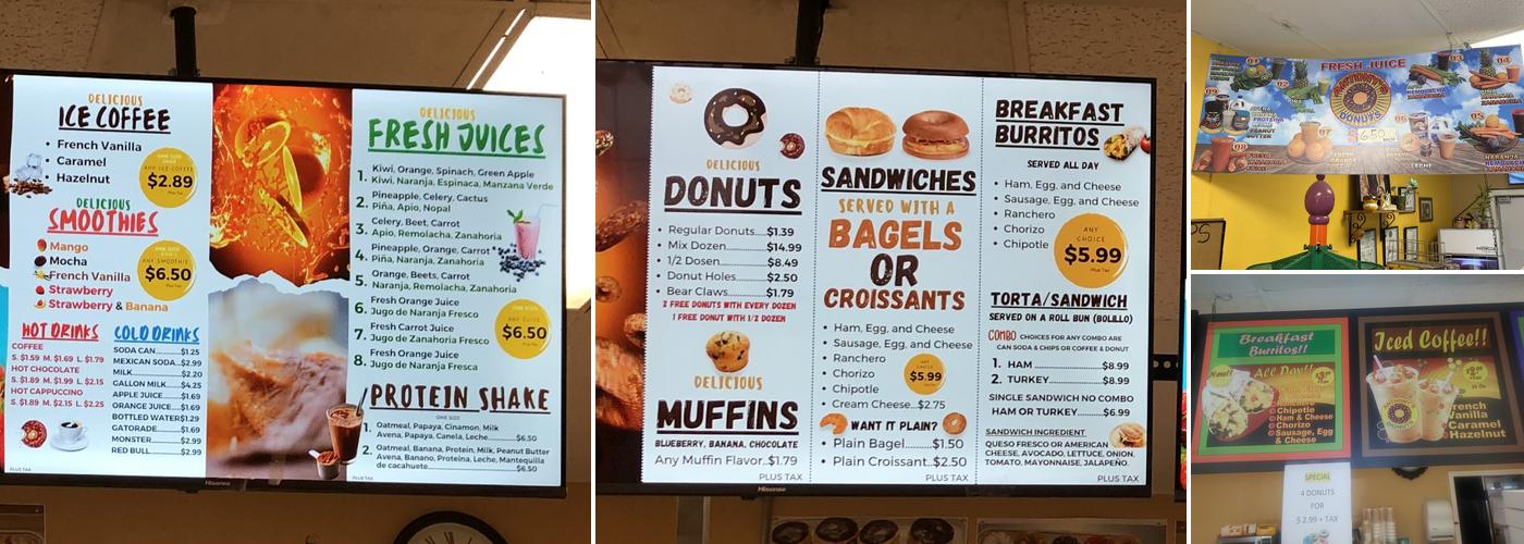 Anthony's Donuts Menu