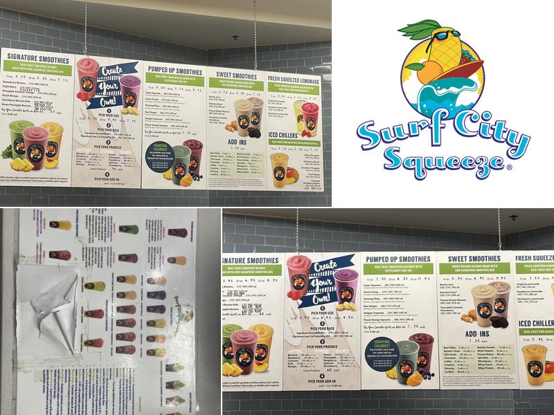 Surf City Squeeze Menu