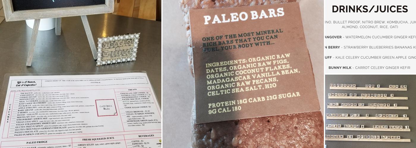 Batch Cupcakery Menu