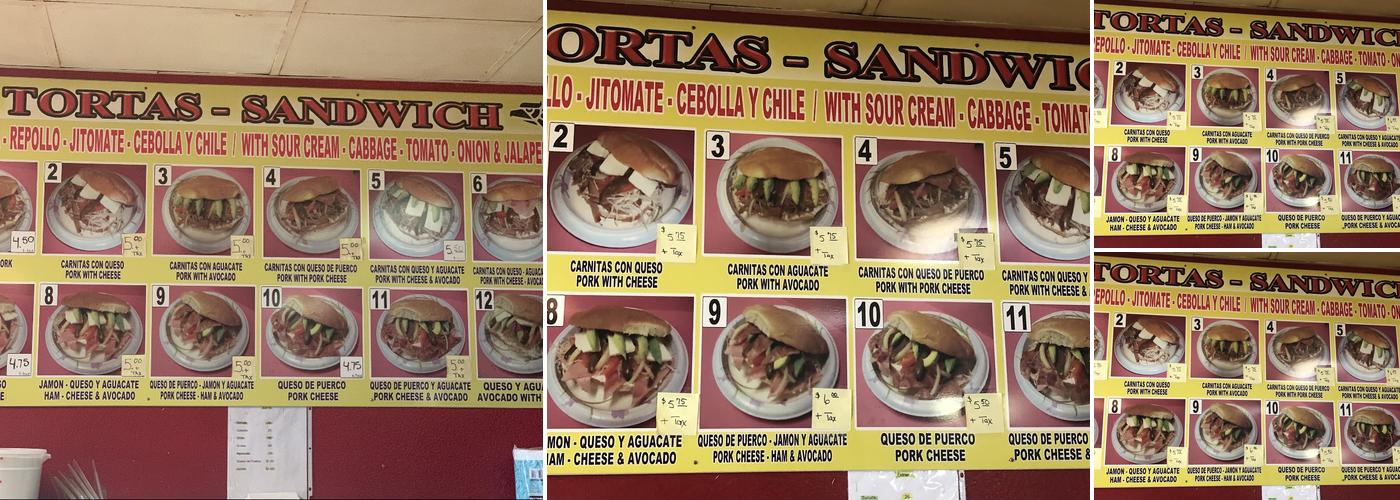 Panaderia Azteca Bakery Menu
