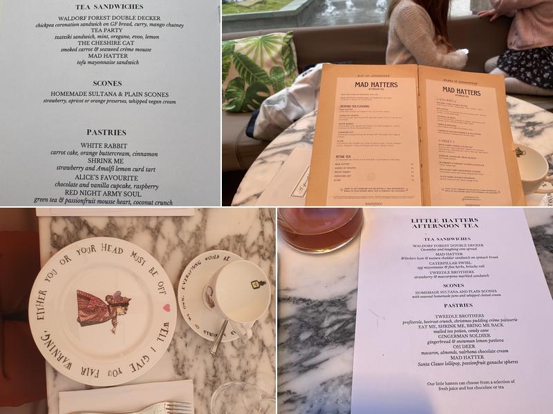 Mad Hatters Afternoon Tea Menu