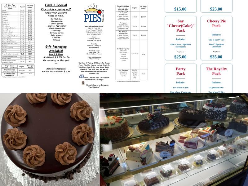 Pies Unlimited LV Menu