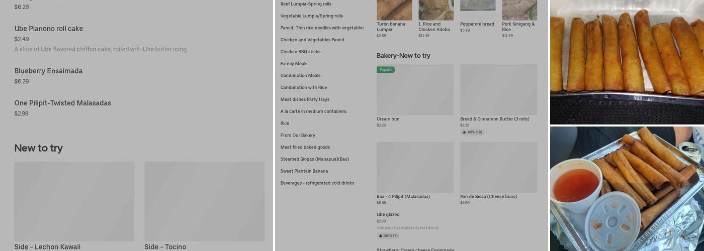 Laguna Bakery and Filipino Food Menu