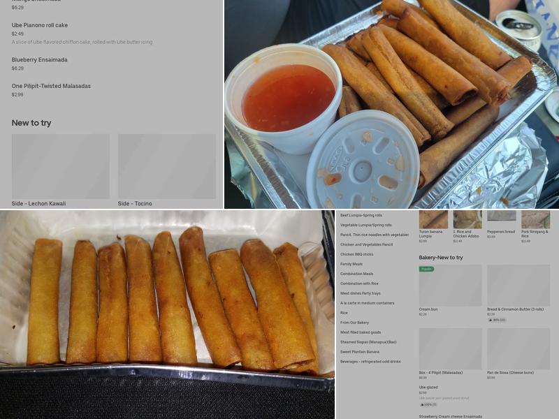 Laguna Bakery and Filipino Food Menu