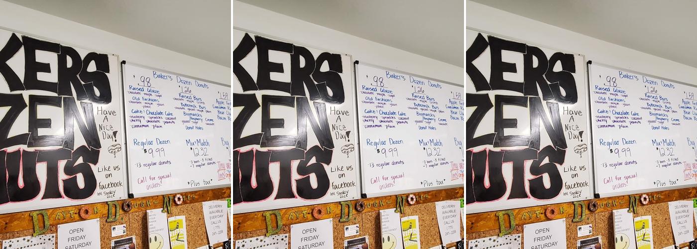 Bakers Dozen Donuts Menu