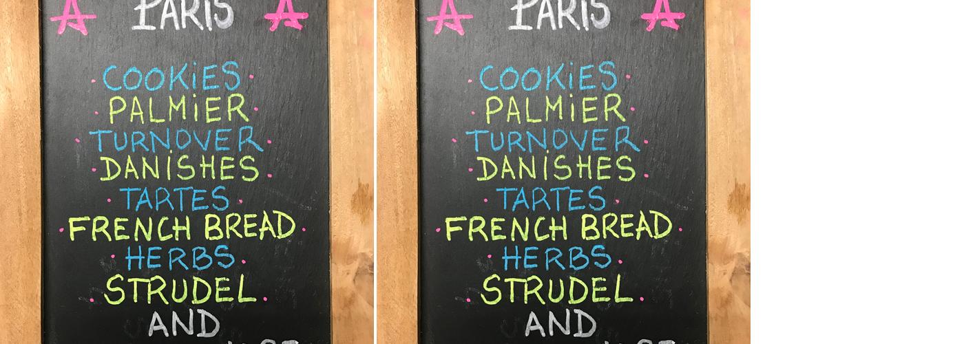 Le Paris Menu