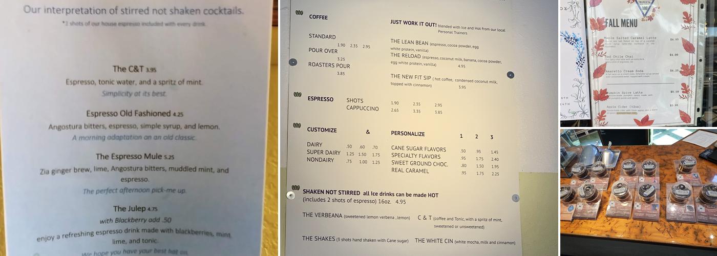 Trifecta Coffee Company Menu