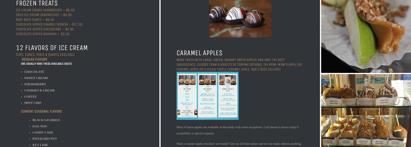 ChocGlitz & Cream Menu