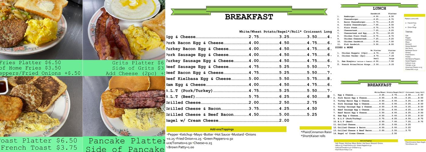 Fresh Donuts Menu