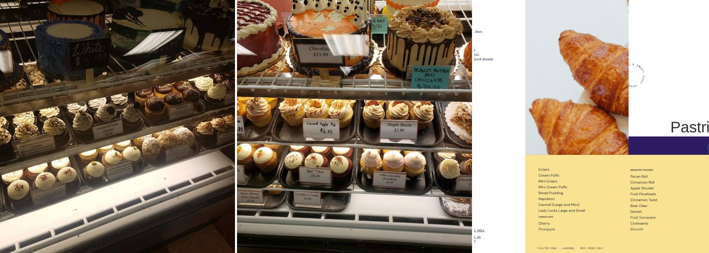 Grandview Bakery & Sweet Shop Menu