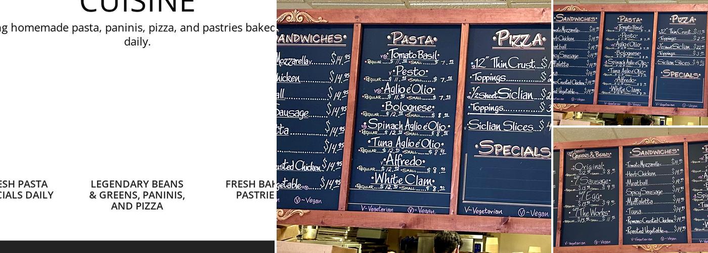 Colangelo's Pizza Menu
