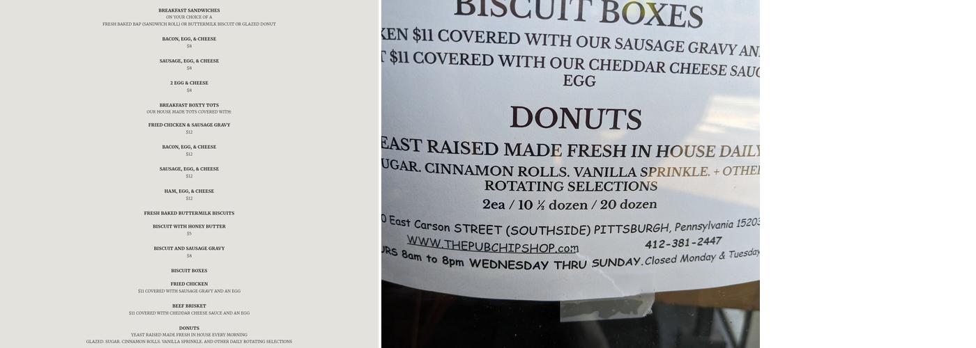 Just Good Donuts Menu