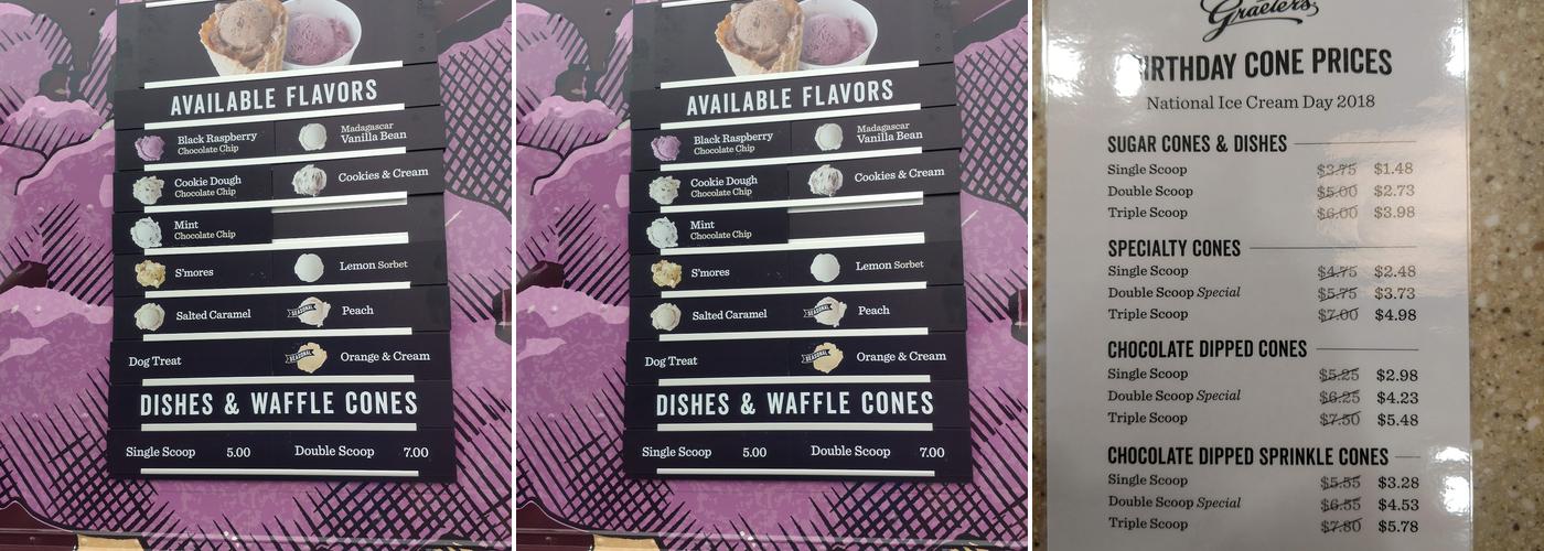 Graeter's Ice Cream Menu
