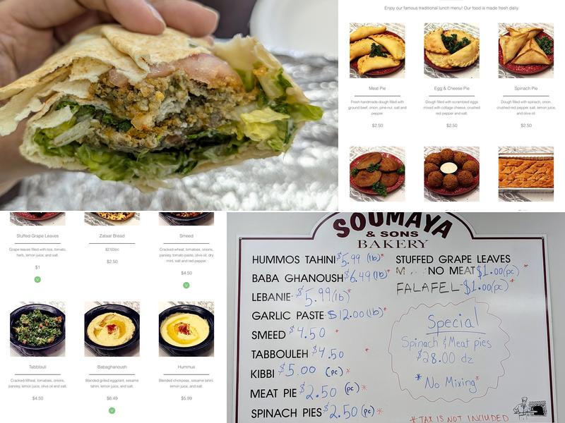 Soumaya & Sons Bakery Menu