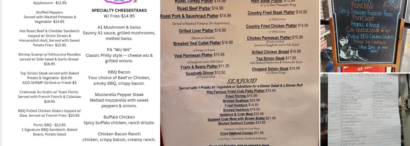 Ritz Barbecue Menu