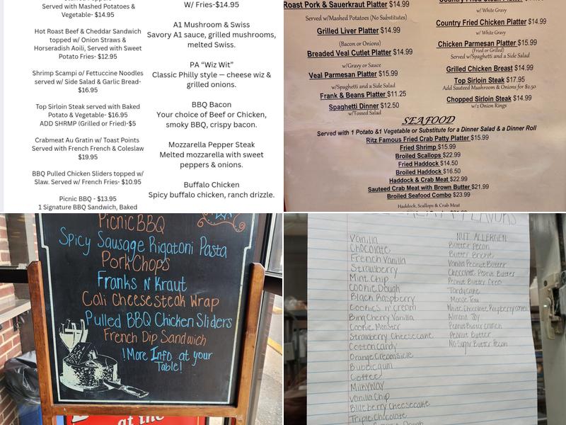Ritz Barbecue Menu