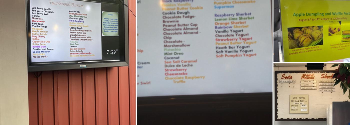 Bethlehem Dairy Store Menu