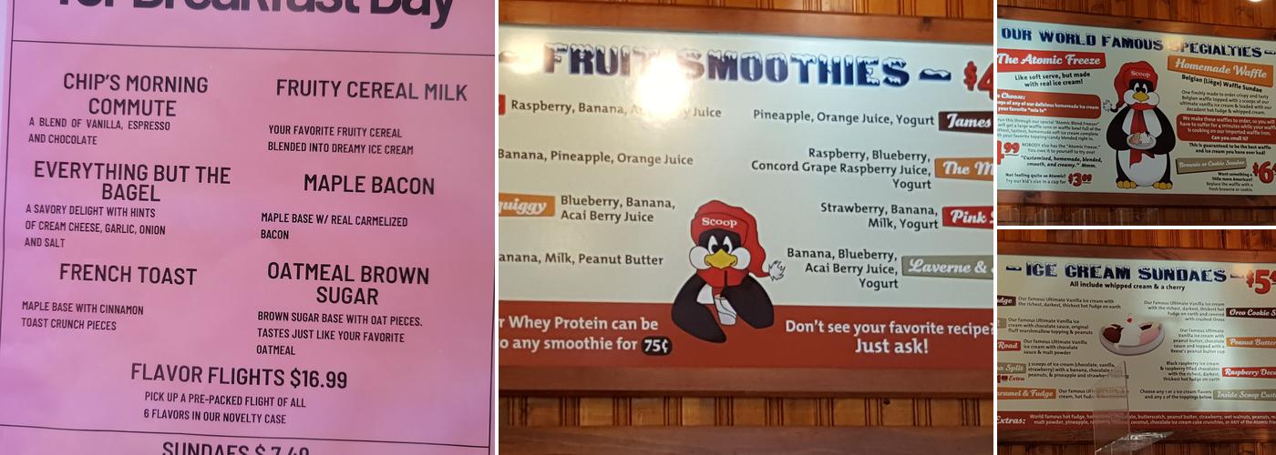 The Inside Scoop Menu