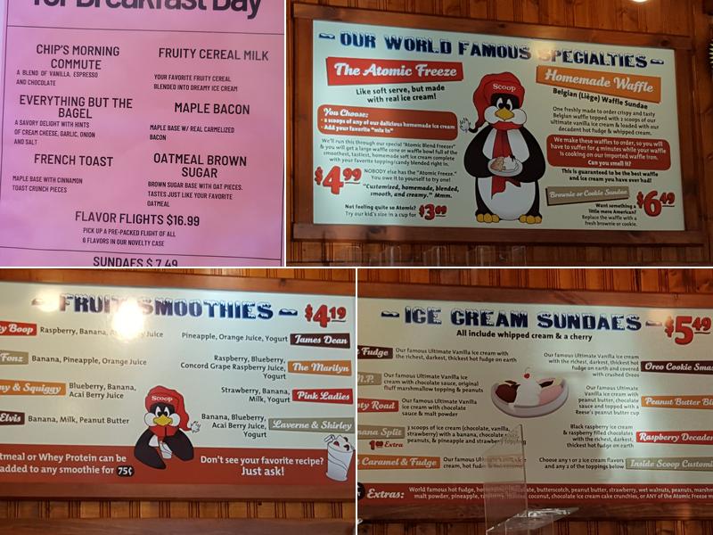 The Inside Scoop Menu