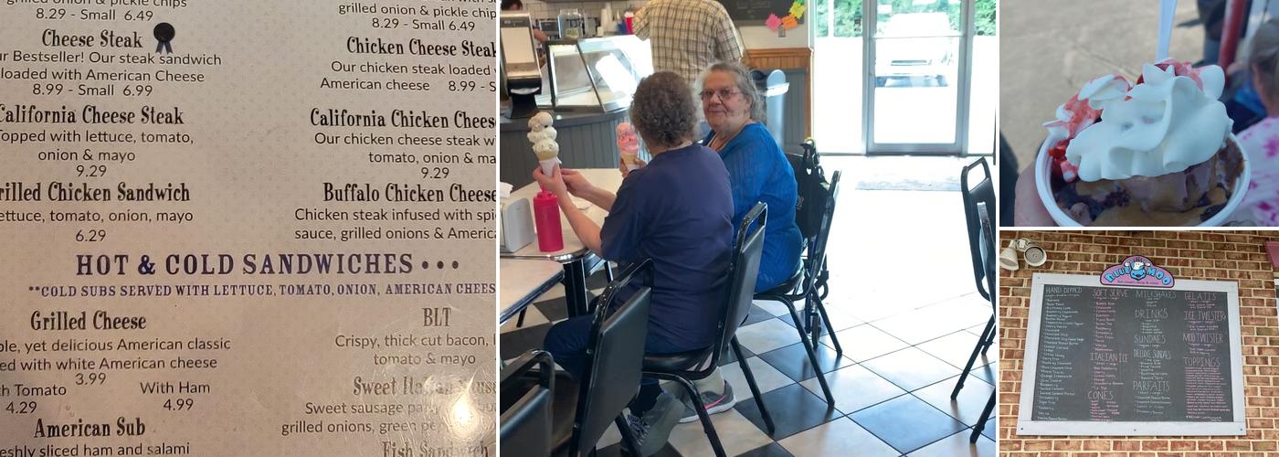 Blue Moo Ice Cream Menu