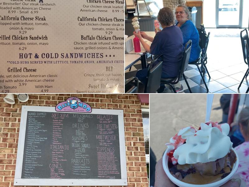 Blue Moo Ice Cream Menu