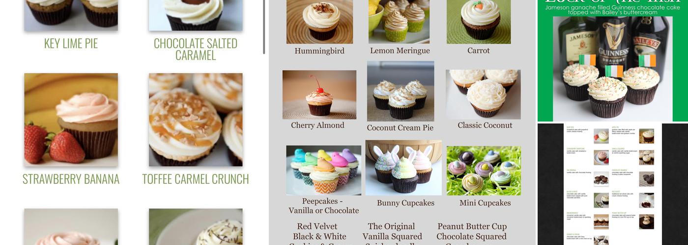 Sublime Cupcakes Menu