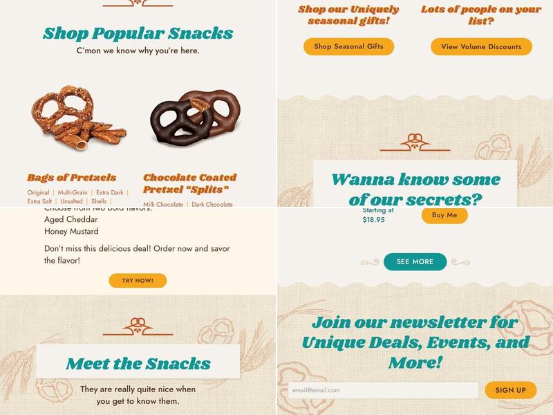 Unique Snacks Menu