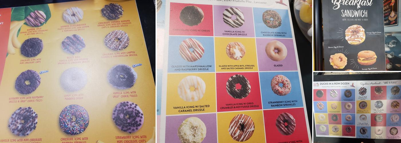 Duck Donuts Menu