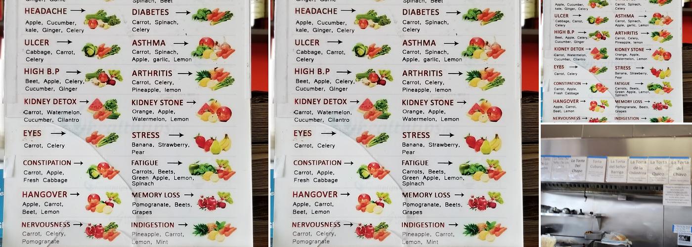 Amigon's Bakery Menu