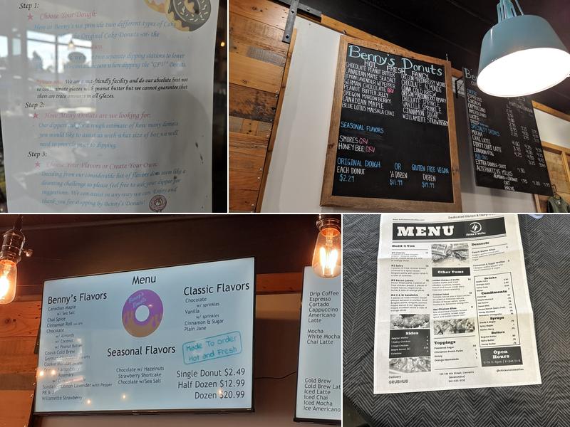 Benny's Donuts Menu