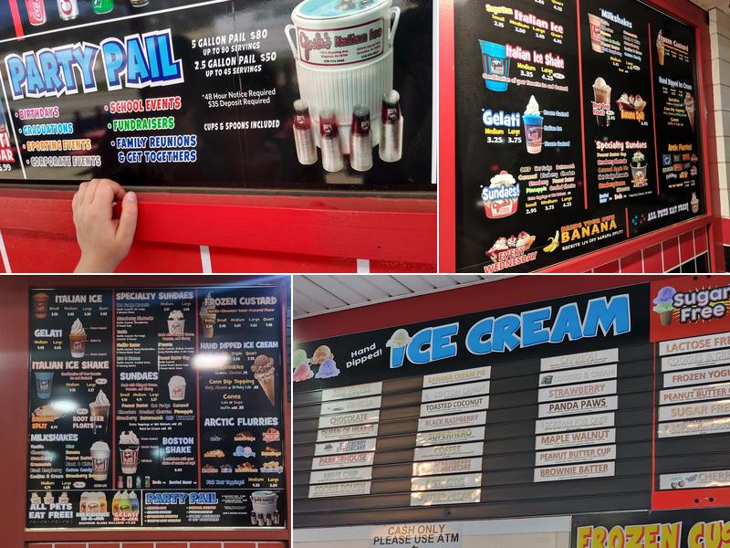 Josie’s Frozen Custard & Italian Ice Menu