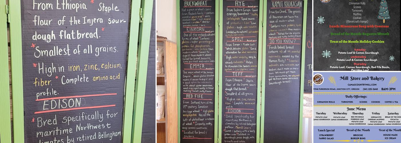Camas Country Bakery and Store Menu