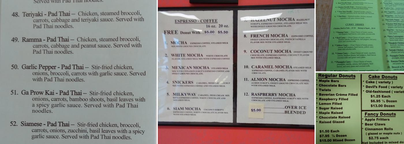 Master Donut Menu