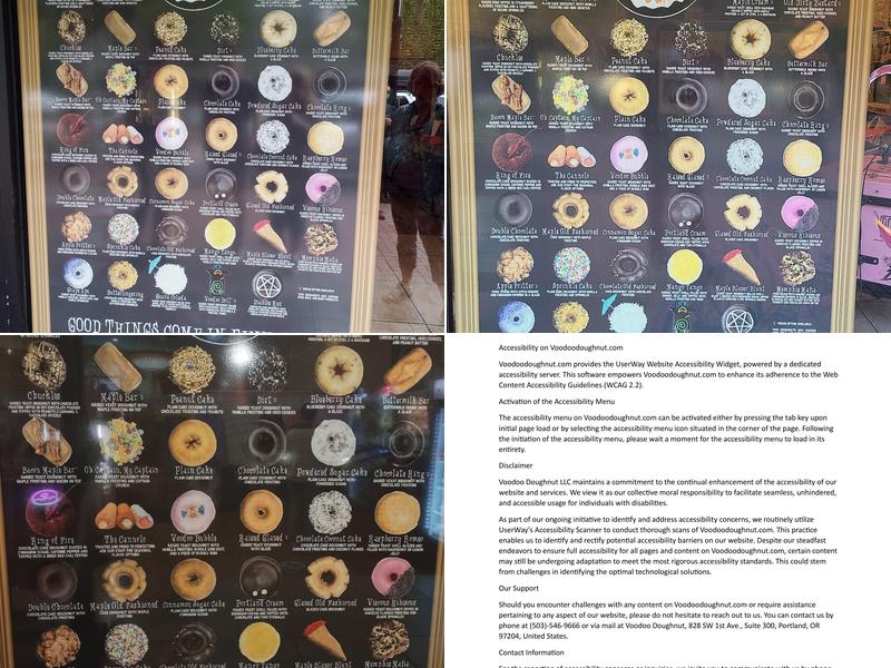 Voodoo Doughnut Menu