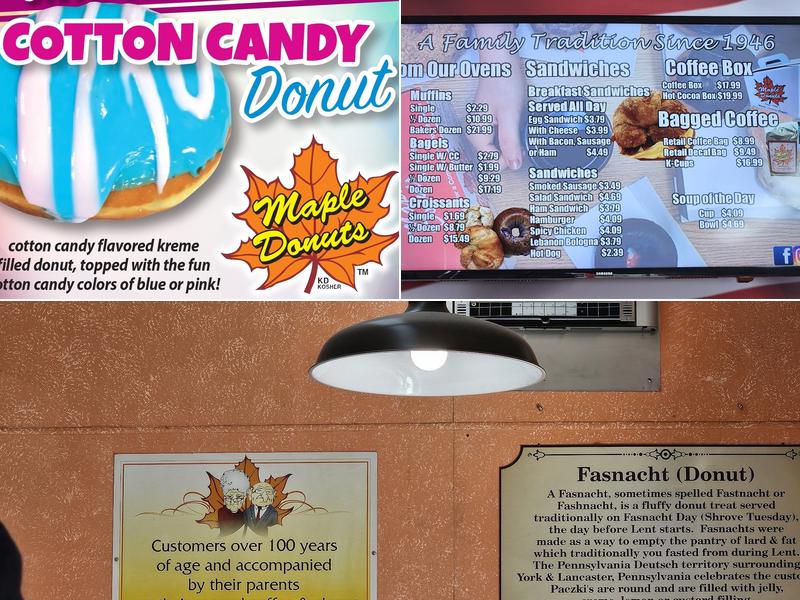 Maple Donuts Menu