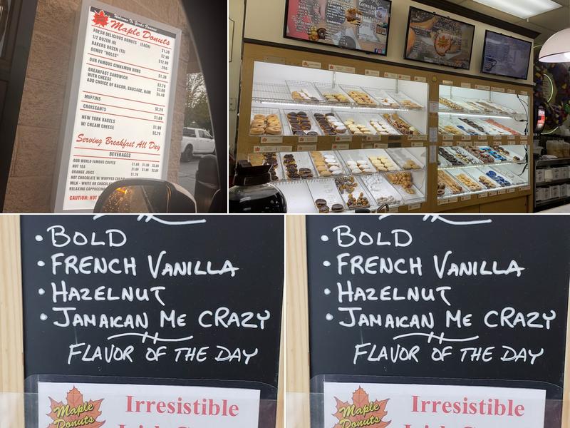 Maple Donuts Menu