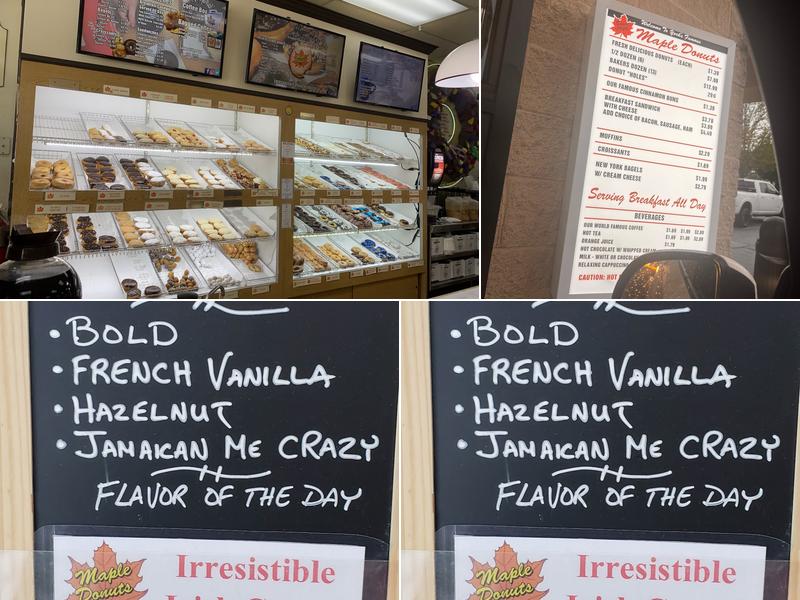Maple Donuts Menu