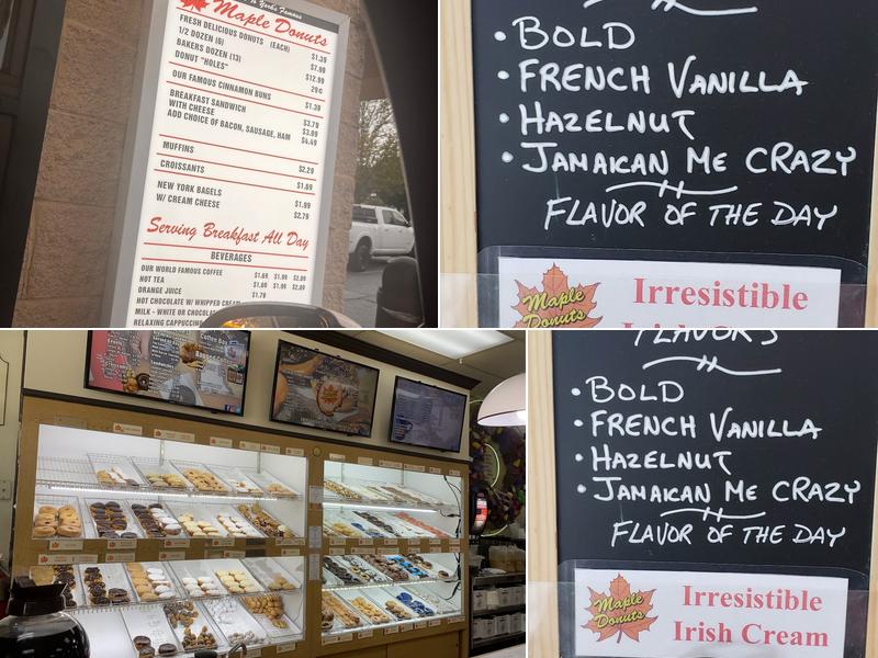 Maple Donuts Menu