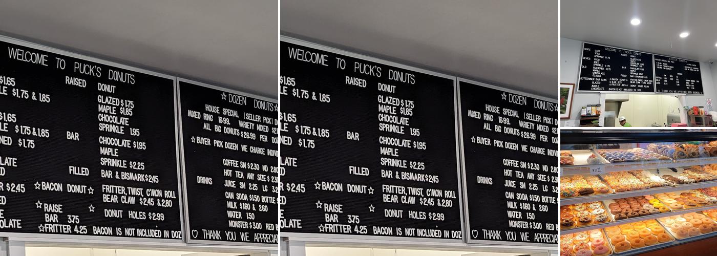 Puck's Donuts of Phoenix Menu