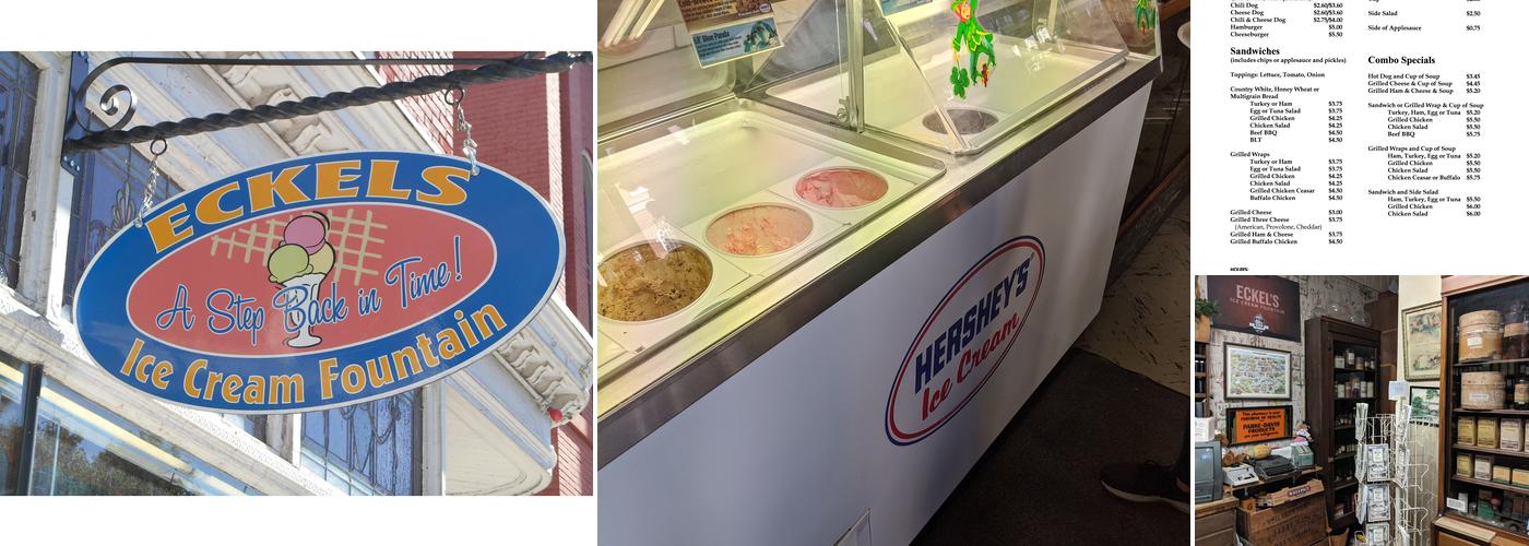 Eckels Ice Cream Fountain Menu