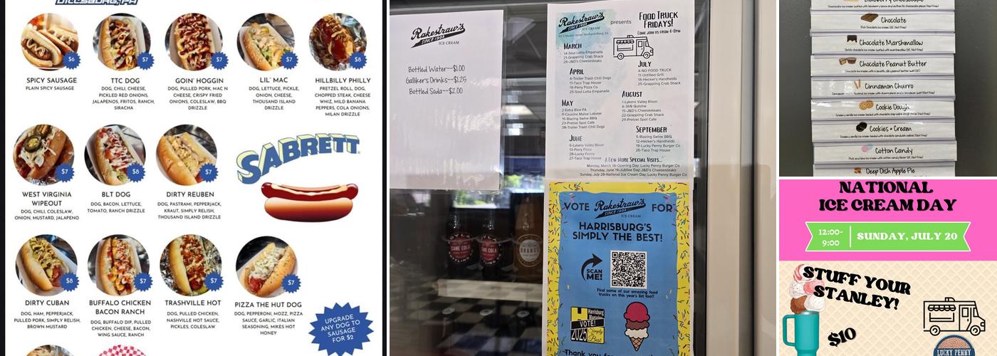 Rakestraw's Ice Cream Menu