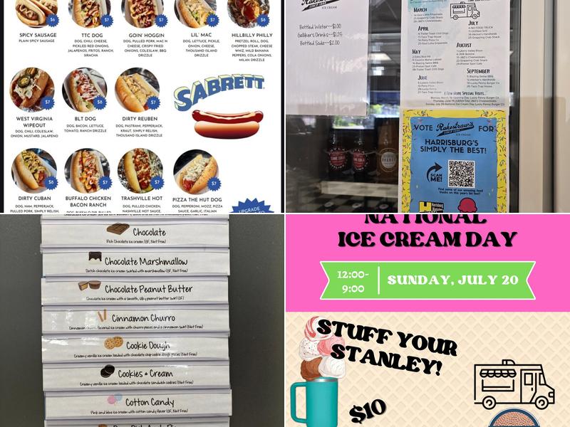 Rakestraw's Ice Cream Menu