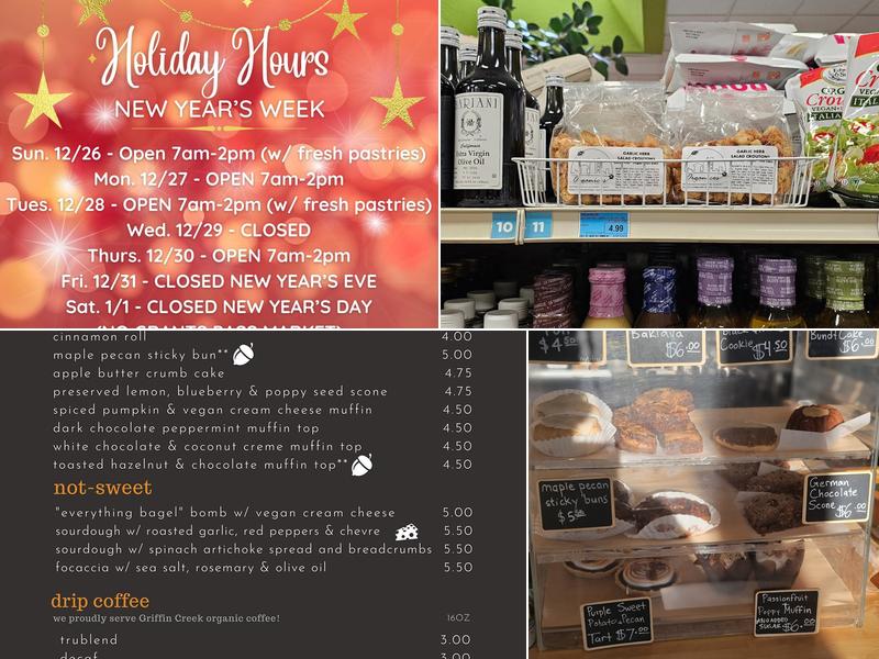 Organicos Bakery Menu
