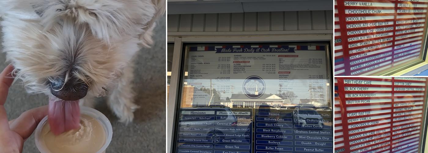 Handel's Homemade Ice Cream Menu