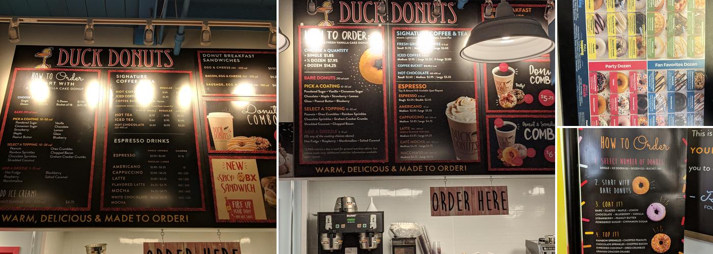 Duck Donuts Menu
