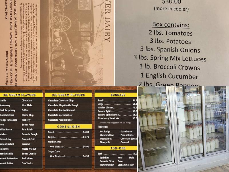 Meyer Dairy Store Menu