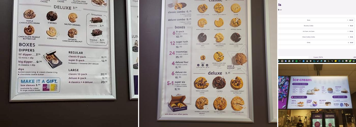 Insomnia Cookies Menu