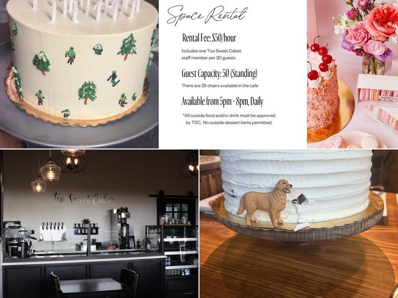 Too Sweet Cakes Menu