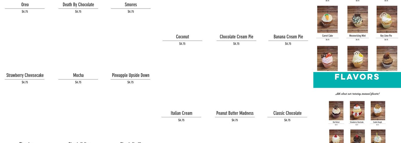 Cupcake Kitchen Menu